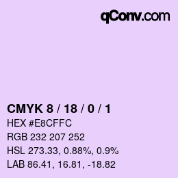 Color code: CMYK 8 / 18 / 0 / 1 | qconv.com