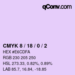 Color code: CMYK 8 / 18 / 0 / 2 | qconv.com