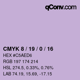 颜色代码: CMYK 8 / 19 / 0 / 16 | qconv.com