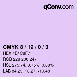 カラーコード: CMYK 8 / 19 / 0 / 3 | qconv.com