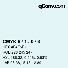 Color code: CMYK 8 / 1 / 0 / 3 | qconv.com