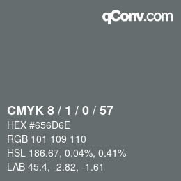 颜色代码: CMYK 8 / 1 / 0 / 57 | qconv.com