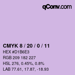 Color code: CMYK 8 / 20 / 0 / 11 | qconv.com