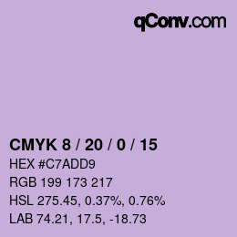 颜色代码: CMYK 8 / 20 / 0 / 15 | qconv.com
