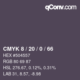 Color code: CMYK 8 / 20 / 0 / 66 | qconv.com