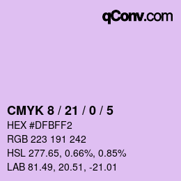 カラーコード: CMYK 8 / 21 / 0 / 5 | qconv.com