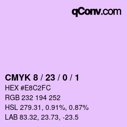 カラーコード: CMYK 8 / 23 / 0 / 1 | qconv.com