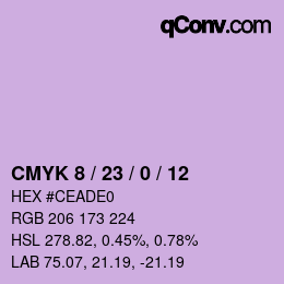 カラーコード: CMYK 8 / 23 / 0 / 12 | qconv.com