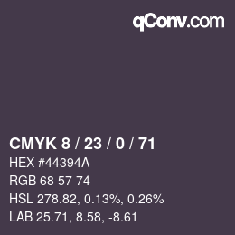颜色代码: CMYK 8 / 23 / 0 / 71 | qconv.com