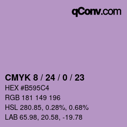 颜色代码: CMYK 8 / 24 / 0 / 23 | qconv.com