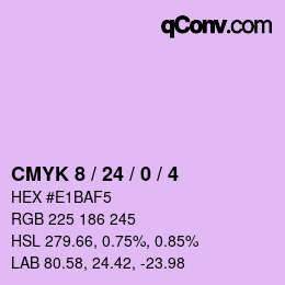 Color code: CMYK 8 / 24 / 0 / 4 | qconv.com