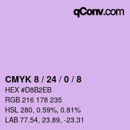 Color code: CMYK 8 / 24 / 0 / 8 | qconv.com