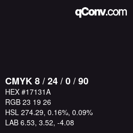 Color code: CMYK 8 / 24 / 0 / 90 | qconv.com