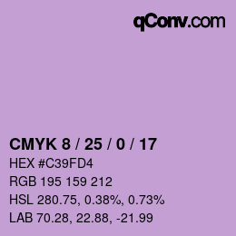 颜色代码: CMYK 8 / 25 / 0 / 17 | qconv.com
