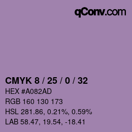 カラーコード: CMYK 8 / 25 / 0 / 32 | qconv.com