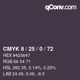 カラーコード: CMYK 8 / 25 / 0 / 72 | qconv.com