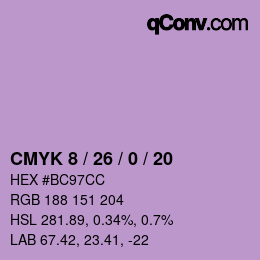 Color code: CMYK 8 / 26 / 0 / 20 | qconv.com