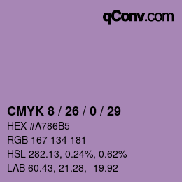 Código de color: CMYK 8 / 26 / 0 / 29 | qconv.com