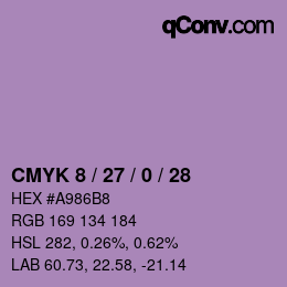 颜色代码: CMYK 8 / 27 / 0 / 28 | qconv.com