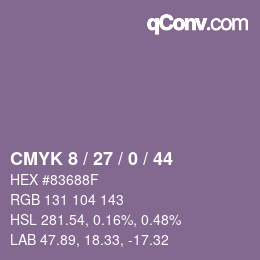 颜色代码: CMYK 8 / 27 / 0 / 44 | qconv.com