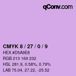 カラーコード: CMYK 8 / 27 / 0 / 9 | qconv.com