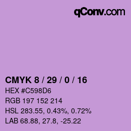 カラーコード: CMYK 8 / 29 / 0 / 16 | qconv.com