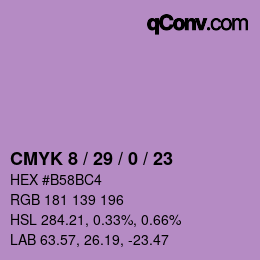 カラーコード: CMYK 8 / 29 / 0 / 23 | qconv.com