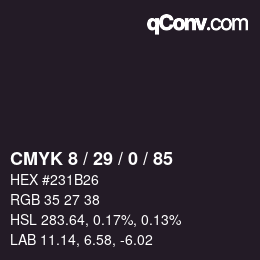 Color code: CMYK 8 / 29 / 0 / 85 | qconv.com