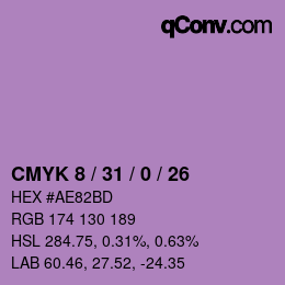 カラーコード: CMYK 8 / 31 / 0 / 26 | qconv.com