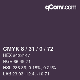カラーコード: CMYK 8 / 31 / 0 / 72 | qconv.com