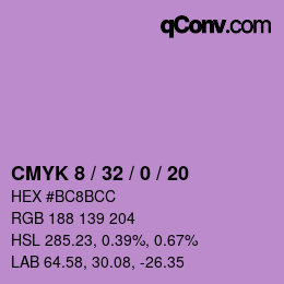 カラーコード: CMYK 8 / 32 / 0 / 20 | qconv.com