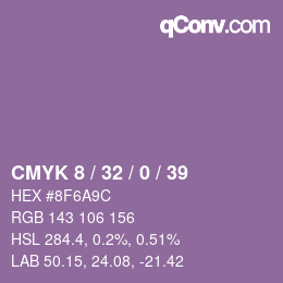 カラーコード: CMYK 8 / 32 / 0 / 39 | qconv.com