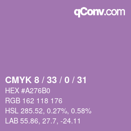Color code: CMYK 8 / 33 / 0 / 31 | qconv.com