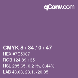 Código de color: CMYK 8 / 34 / 0 / 47 | qconv.com