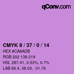 Color code: CMYK 8 / 37 / 0 / 14 | qconv.com