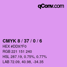 カラーコード: CMYK 8 / 37 / 0 / 6 | qconv.com