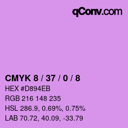 カラーコード: CMYK 8 / 37 / 0 / 8 | qconv.com