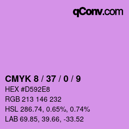 カラーコード: CMYK 8 / 37 / 0 / 9 | qconv.com