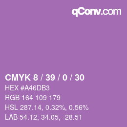 Code couleur: CMYK 8 / 39 / 0 / 30 | qconv.com