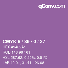カラーコード: CMYK 8 / 39 / 0 / 37 | qconv.com