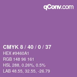 カラーコード: CMYK 8 / 40 / 0 / 37 | qconv.com