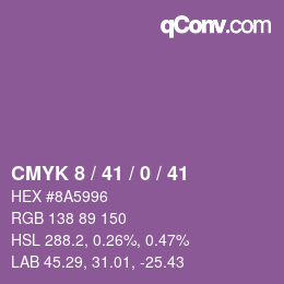 颜色代码: CMYK 8 / 41 / 0 / 41 | qconv.com