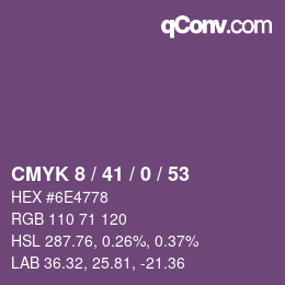 カラーコード: CMYK 8 / 41 / 0 / 53 | qconv.com