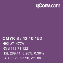 カラーコード: CMYK 8 / 42 / 0 / 52 | qconv.com