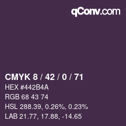 カラーコード: CMYK 8 / 42 / 0 / 71 | qconv.com