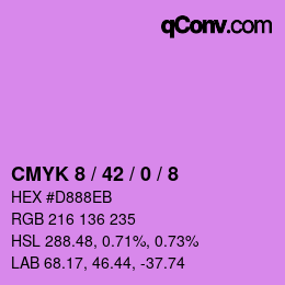 颜色代码: CMYK 8 / 42 / 0 / 8 | qconv.com