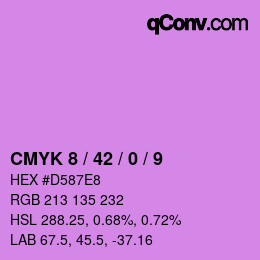 颜色代码: CMYK 8 / 42 / 0 / 9 | qconv.com