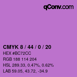 颜色代码: CMYK 8 / 44 / 0 / 20 | qconv.com