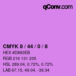 カラーコード: CMYK 8 / 44 / 0 / 8 | qconv.com