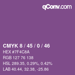 Color code: CMYK 8 / 45 / 0 / 46 | qconv.com